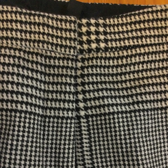 Wool Blend Fringe Houndstooth Plaid Pants - Picture 7 of 7